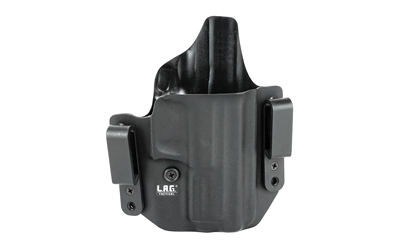 L.A.G. Tactical, Inc. Defender Series, OWB/IWB Holster, Fits Springfield XD Service 9/40, 4" Barrel, Kydex, Right Hand, Black Finish 3010