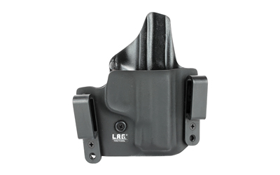 L.A.G. Tactical, Inc. Defender Series, OWB/IWB Holster, Fits S&W M&P Shield 9/40, Kydex, Right Hand, Black Finish 4007