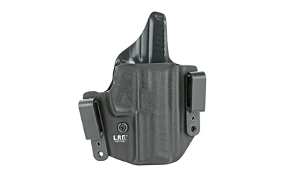 L.A.G. Tactical, Inc. Defender Series, OWB/IWB Holster, Fits H&K VP9, Kydex, Right Hand, Black Finish 9026