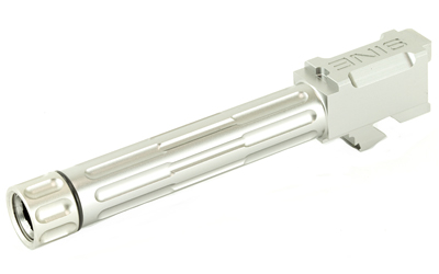 LanTac USA LLC 9INE, Barrel, 9MM, Stainless, Threaded Barrel, 1:10, Fluted, Fits Glock 19 01-GB-G19-TH-SS