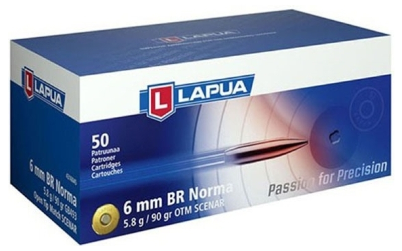 Lapua 6mm br norma 90gr open tip match 50/box