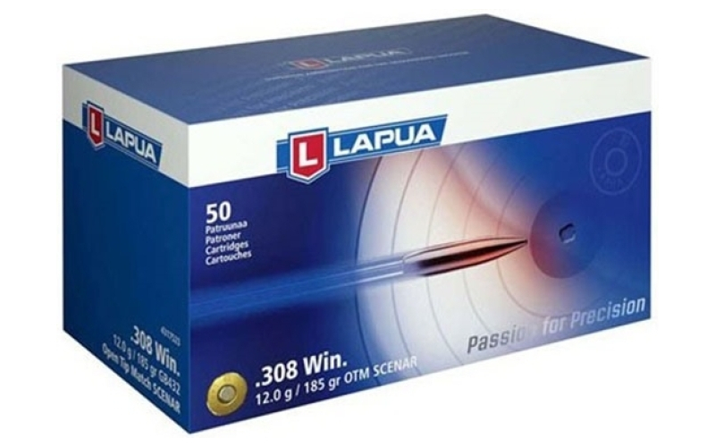 Lapua 308 winchester 185gr open tip match 50/box