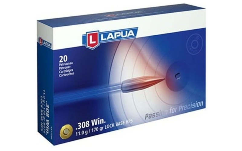 Lapua 308 winchester 170gr full metal jacket bt 20/box