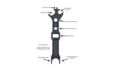 LBE Unlimited Armorers Tool, For AR-15, 4140 Steel Construction, Black ARMTL