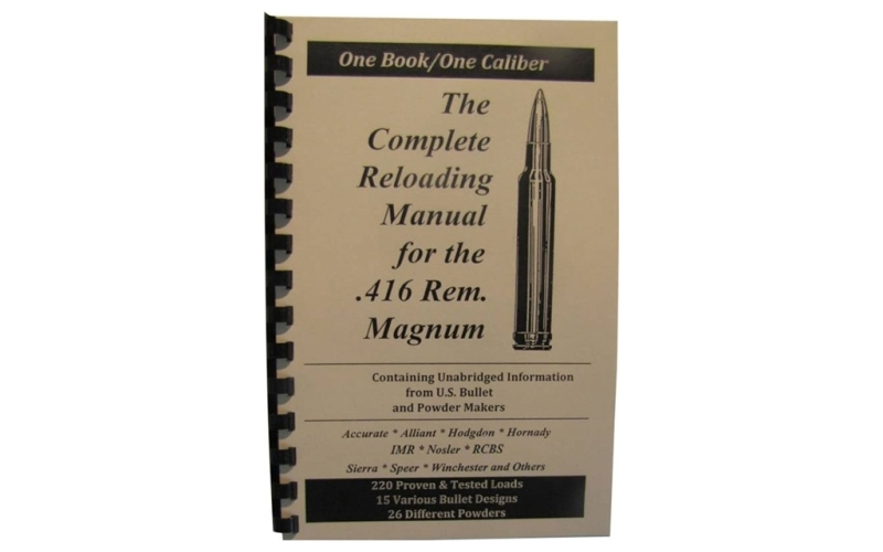 Loadbooks Usa, Inc. Loadbooks .416 remington magnum each