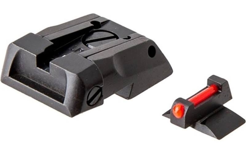 L.P.A. Sights L.p.a. sights black rear/red front adjustable sight set, nov