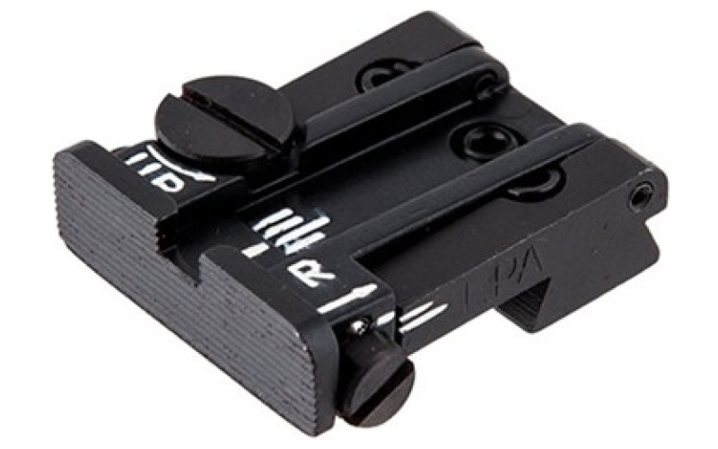 L.P.A. Sights Colt 70/80/90 black serrated adjustable rear sight