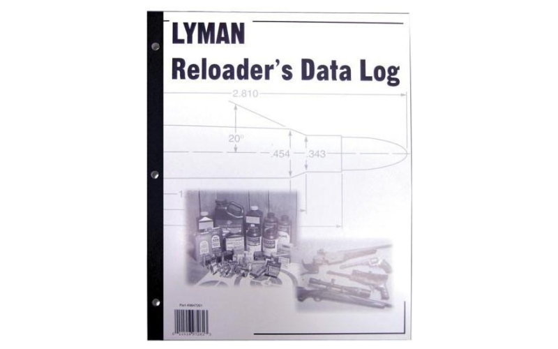 Lyman reloaders data log