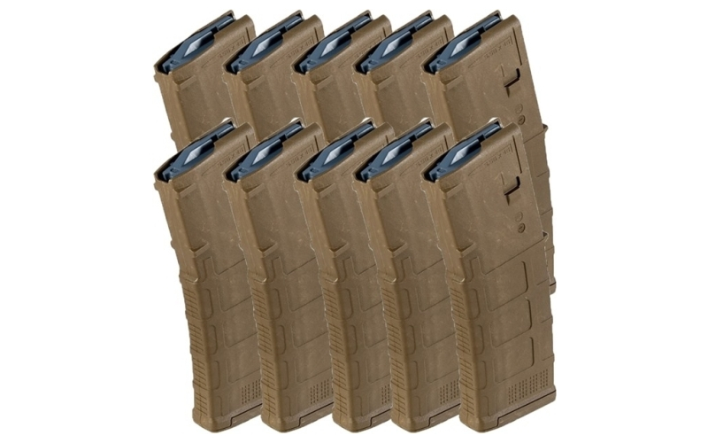 Magpul Industries Ar-15 pmag m3 mag 223/5.56 30rd polymer coyote tan 10-pk