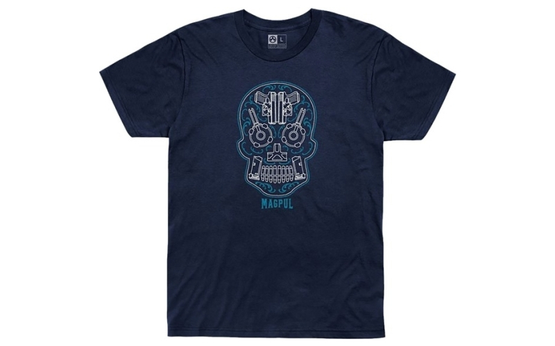 Magpul Industries Sugar skull blend t-shirt sm navy heather