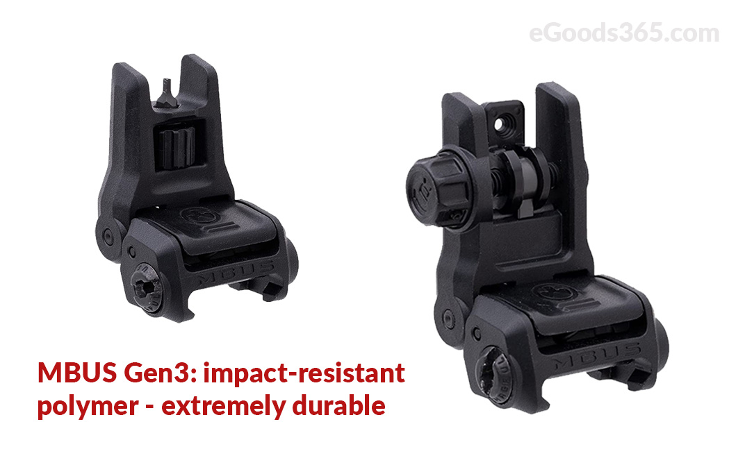 MAGPUL MBUS 3 FRONT & REAR SIGHT COMBO BLACK