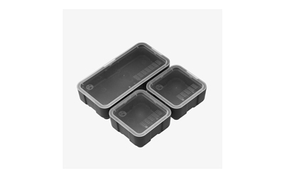 Magpul Industries DAKA Bins, 2X2 and 2X4 Set, Compatible with DAKA GRID Organizer Panels, 2X2 Measures 3.2"x3.2"x1.3" and 2X4 Measures 3.2"x6.9"x1.3" Internal, Matte Finish, Black, (1)-2X4 Bin and (2)-2X2 Bins Included MAG1389-BLK