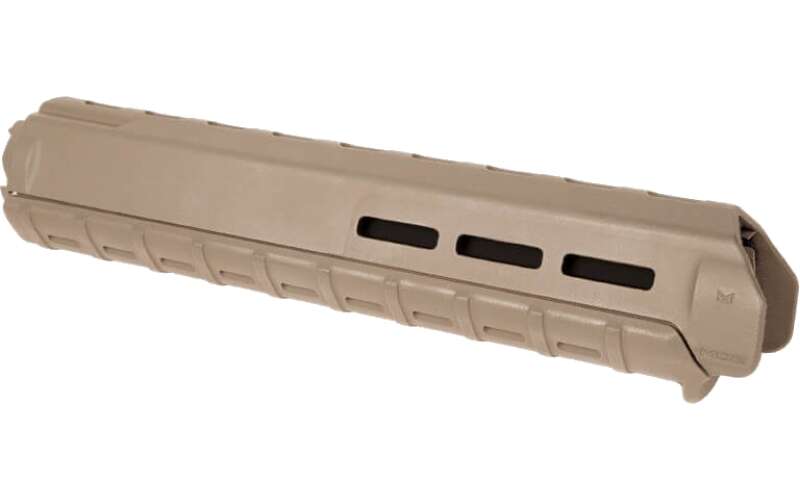 Magpul Industries MOE M-LOK Handguard, Fits AR-15, Rifle Length, Polymer Construction, Features M-LOK Slots, Flat Dark Earth MAG427-FDE