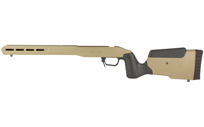 MDT Field Stock, Rifle Chassis, 6061 Aluminum Core, Overmolded Polymer Body, AICS Magazine Compatible, Flat Dark Earth, Fits Howa 1500 Short Action/Weatherby Vanguard Short Action 105826-FDE