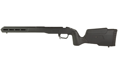 MDT Field Stock, Rifle Chassis, 6061 Aluminum Core, Overmolded Polymer Body, AICS Magazine Compatible, Black, Fits Tikka T3 Short Action 105827-BLK