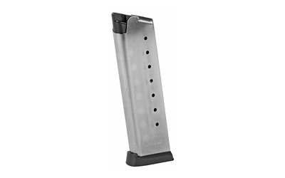 Mec-Gar USA Magazine, 45ACP, 8 Rounds, Fits 1911, Nickel Finish MGCG4508NPF
