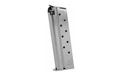 Mec-Gar USA Magazine, 38 Super, 9 Rounds, Fits 1911, Nickel Finish MGCGOV38N