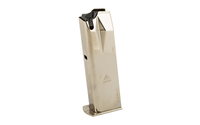 Mec-Gar USA Pistol Magazine, 9MM, 17 Rounds, Fits Ruger P85 Pistols, Steel, Silver, Nickel Finish MGRP8517N