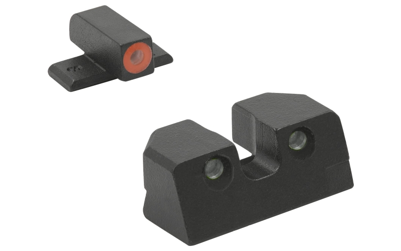 Meprolight Hyper-Bright, Tritium Sight Set, Orange Front/Green Rear, Fits Sig Sauer - All P Series 9MM/357SIG 0401103131