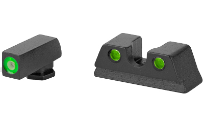 Meprolight Hyper-Bright, Tritium Sight Set, Green Front/Green Rear, Fits GLOCK 42/43/43X/48 0402203111