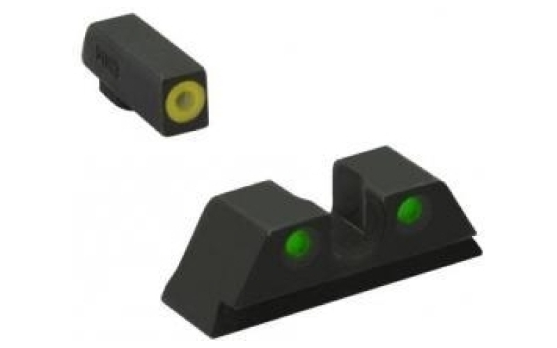 Ml46670 hyper-bright for canik  pistols front phos yellow ring/ rear green