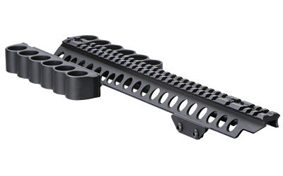 Mesa Tactical 6-Shell, Both Sides, Side Saddle, 12 Gauge, SureShell Saddle with Rail 13", Fits Kel-Tec KSG, Black 93000