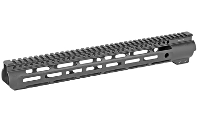 Midwest Industries Slim Line Handguard, 15" Length, M-LOK, Aluminum, Fits AR-15 Rifles, Includes 5-Slot Polymer Rail, Black Anodized Finish MI-SLH15
