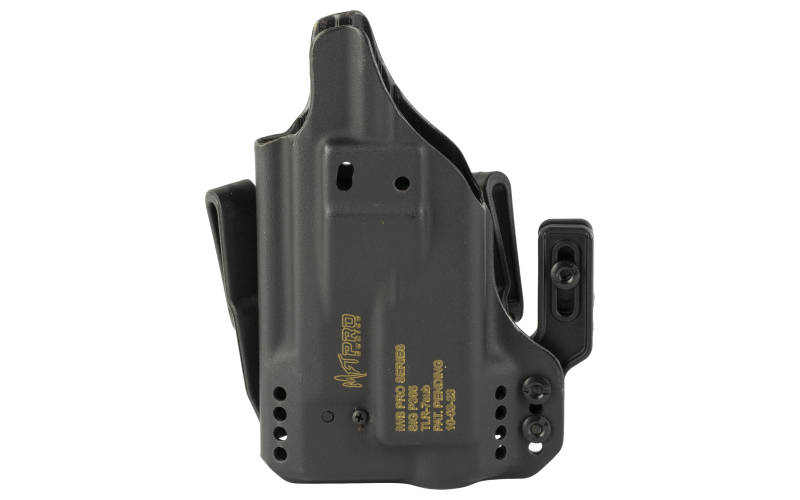 Mission First Tactical Pro Holster, Inside Waistband Holster, Ambidextrous, For Sig P365 with TLR-7, Kydex, Includes 1.5" Belt Attachment, Black H5-SIG-1-WL-7