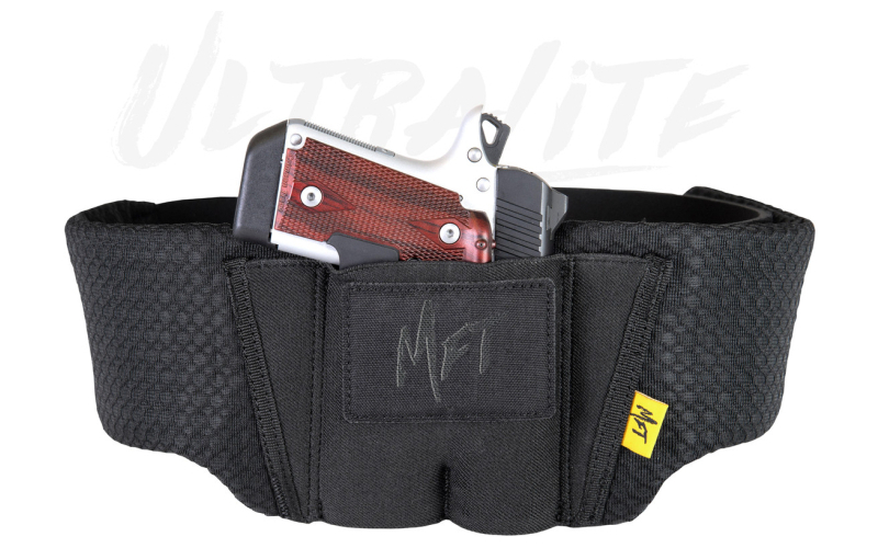 Mission First Tactical Belly Band Ultra Lite, Inside Waistband Holster, User Adjustable Size, Universal Handgun Fit, Ambidextrous H6-BB-3