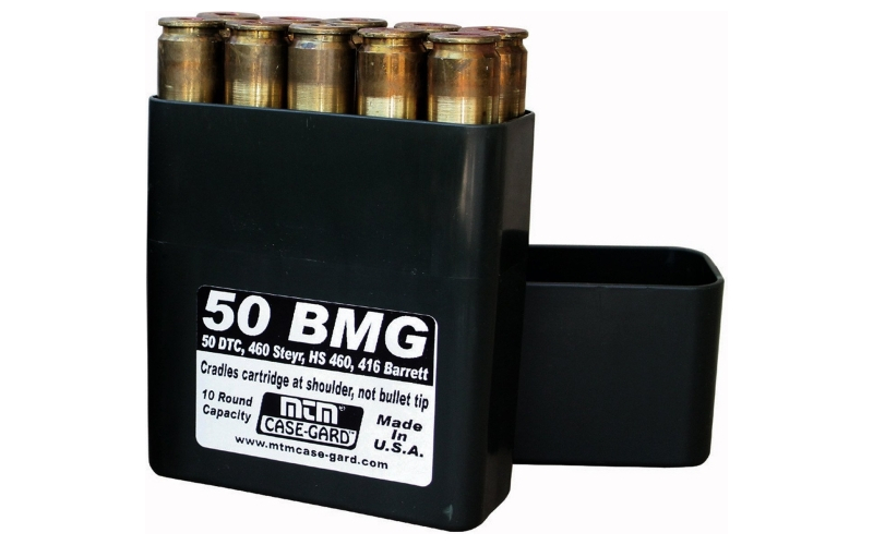 Mtm Case-Gard Slip top rifle ammo box 416 barrett - 50 bmg 10 round black