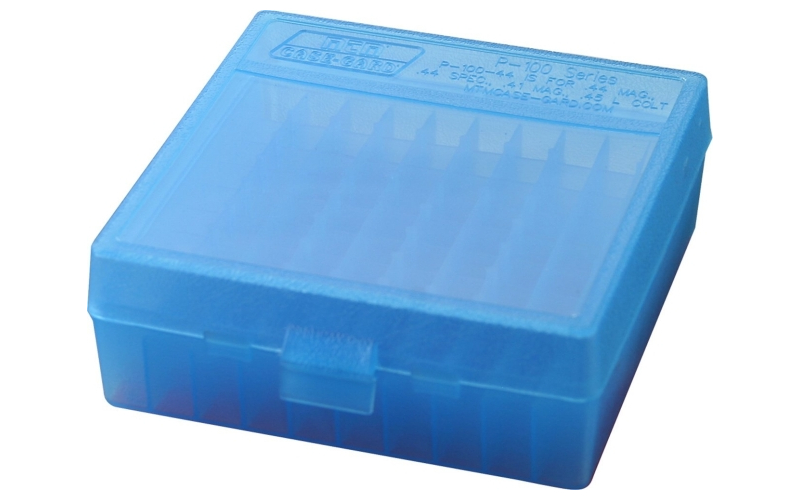 Mtm Case-Gard Flip top pistol ammo box 41 lc-45 long colt 100 round blue