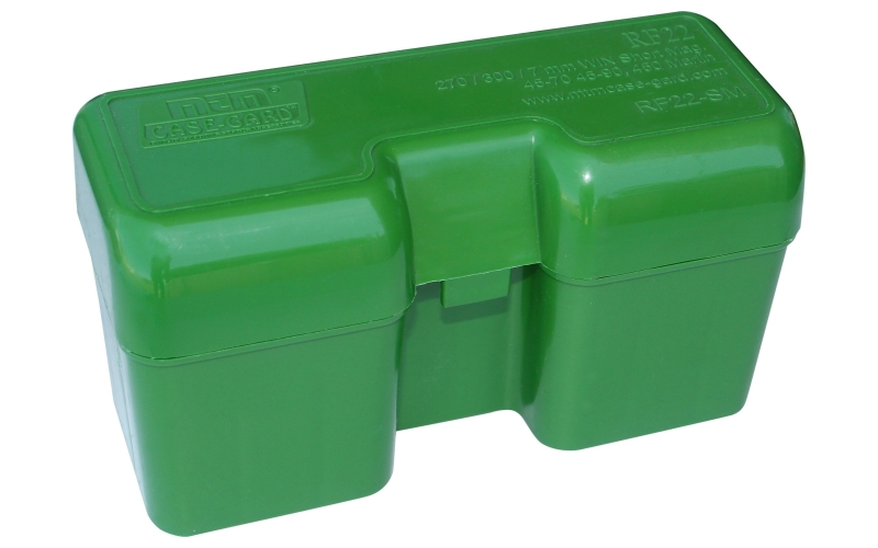 Mtm Case-Gard Flip top rifle ammo box 26 nosler-500 jeffrey 20 round green