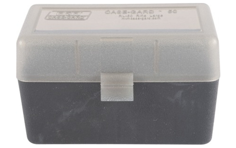 Mtm Case-Gard Flip top rifle ammo box 224 clark-9.3x57mm 50 round smoke