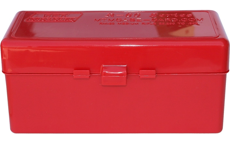 Mtm Case-Gard Flip top rifle ammo box 229 zipper-7.62x39 rus 60 round red
