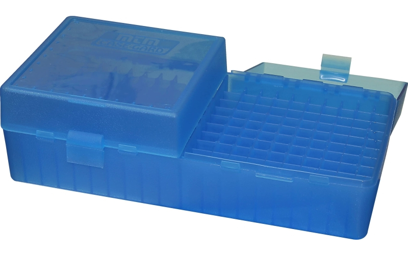 Mtm Case-Gard Flip top rifle ammo box 223-ruger 6x47 200 round blue