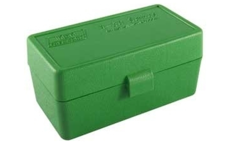 Mtm Case-Gard Flip top rifle ammo box 22-250 -7mm 50 round green