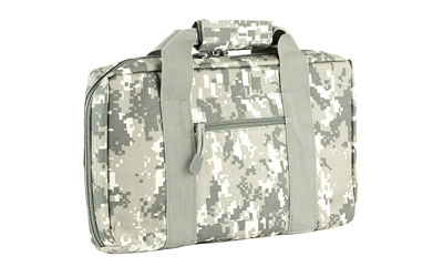 NcSTAR Discreet Pistol Case, Nylon, Digital Camo, Two Padded Handgun Compartments, Six Elastic Magazine Loops, Carry Handle CPD2903