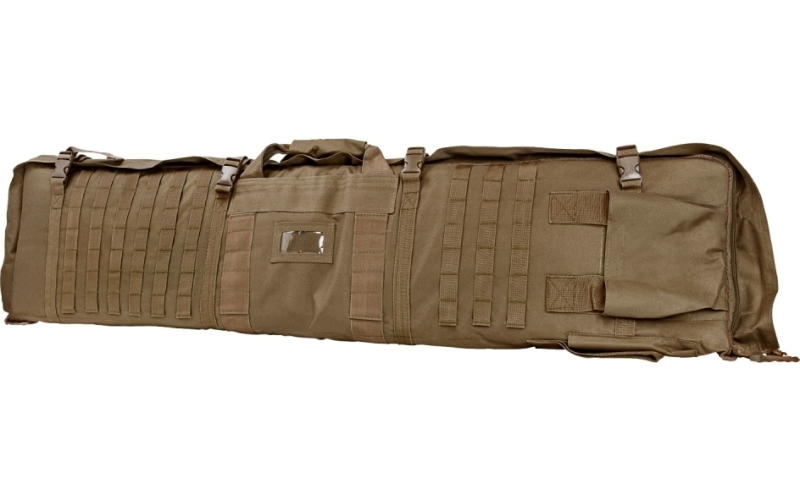 NCSTAR Rifle Case Shooting Mat, 48" Rifle Case, Unfolds to 66" Shooter's Mat, Nylon, Tan, Exterior PALS Webbing, Includes Backpack Shoulder Straps CVSM2913T