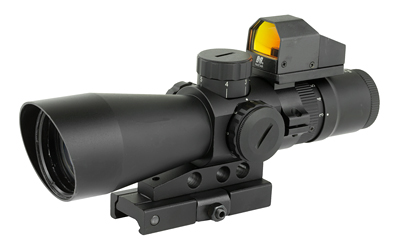 NcSTAR 3-9X42 Scope with Micro Dot, 3-9X Magnification, 42mm Objective Lens, Black, 3 MOA Red Dot, Fits Weaver/ Picatinny Rails, Scope and Red Dot use (1) CR2032 Each (Included) STM3942GDV2