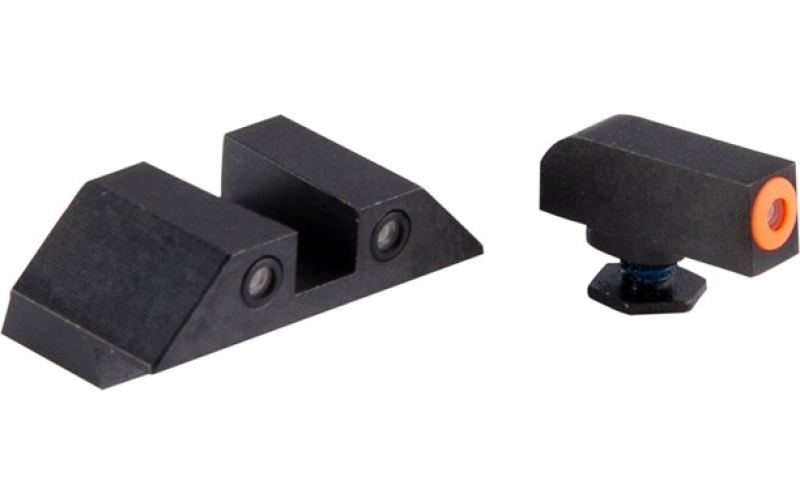 Night Fision Glock 17/19/33/46 orange front & black square notch rear