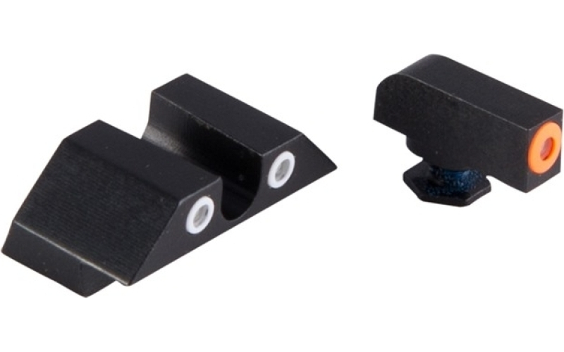 Night Fision Glock 17/19/33/46 orange front & clear u notch rear