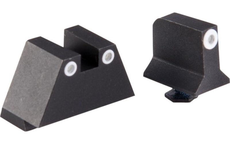 Night Fision Supp height g17/19 white front & white square notch rear