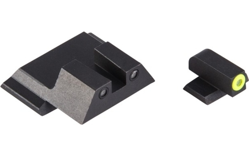 Night Fision S&w m&p m2.0, sd9/40 yellow front & blk square notch rear