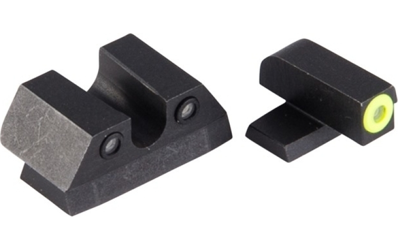 Night Fision Sig p series 9mm/357 yellow front & black u notch rear