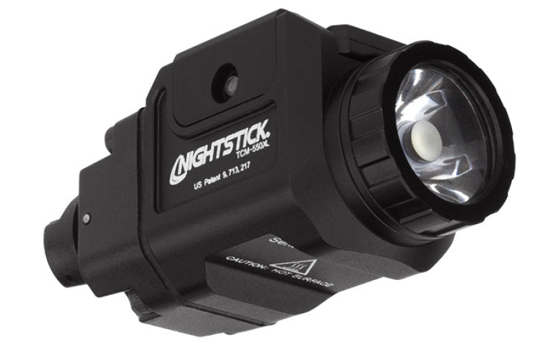 Nightstick TCM-550X, Compact Weapon Mounted Light, 550 Lumens, 2.5 Hour Run Time, IP-X7 Waterproof, Matte Finish, Black TCM-550XL