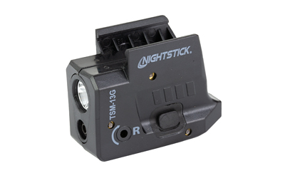 Nightstick TSM-13G, Subcompact Tactical Weapon-Mounted Light w/Green Laser, Fits Sig Sauer P365, 150 Lumens, 2,700 Candela, Black, .75 Hours of Runtime, IP-X4 Water-Resistant, Rechargeable Battery TSM-13G
