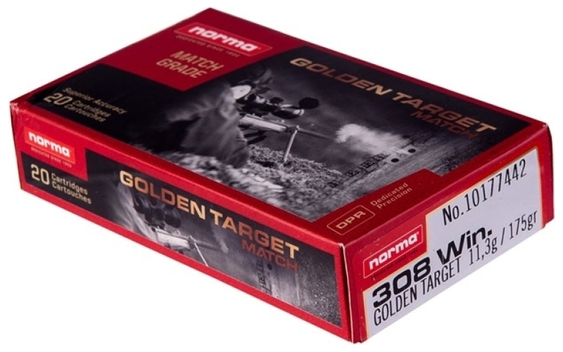 Norma 308 winchester 175gr match boat tail 20/box