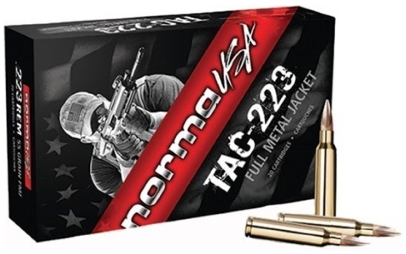 Norma Norma tactical .223 remington 55gr fmj 20/box 25bx/cs