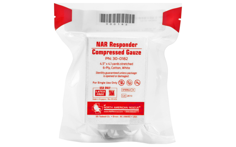 NAR RESPONDER COMPRESSED GAUZE