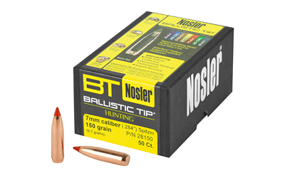 Nosler Ballistic Tip, .284 Diameter, 7MM, 150 Grain, Spitzer Boat Tail, 50 Count 28150